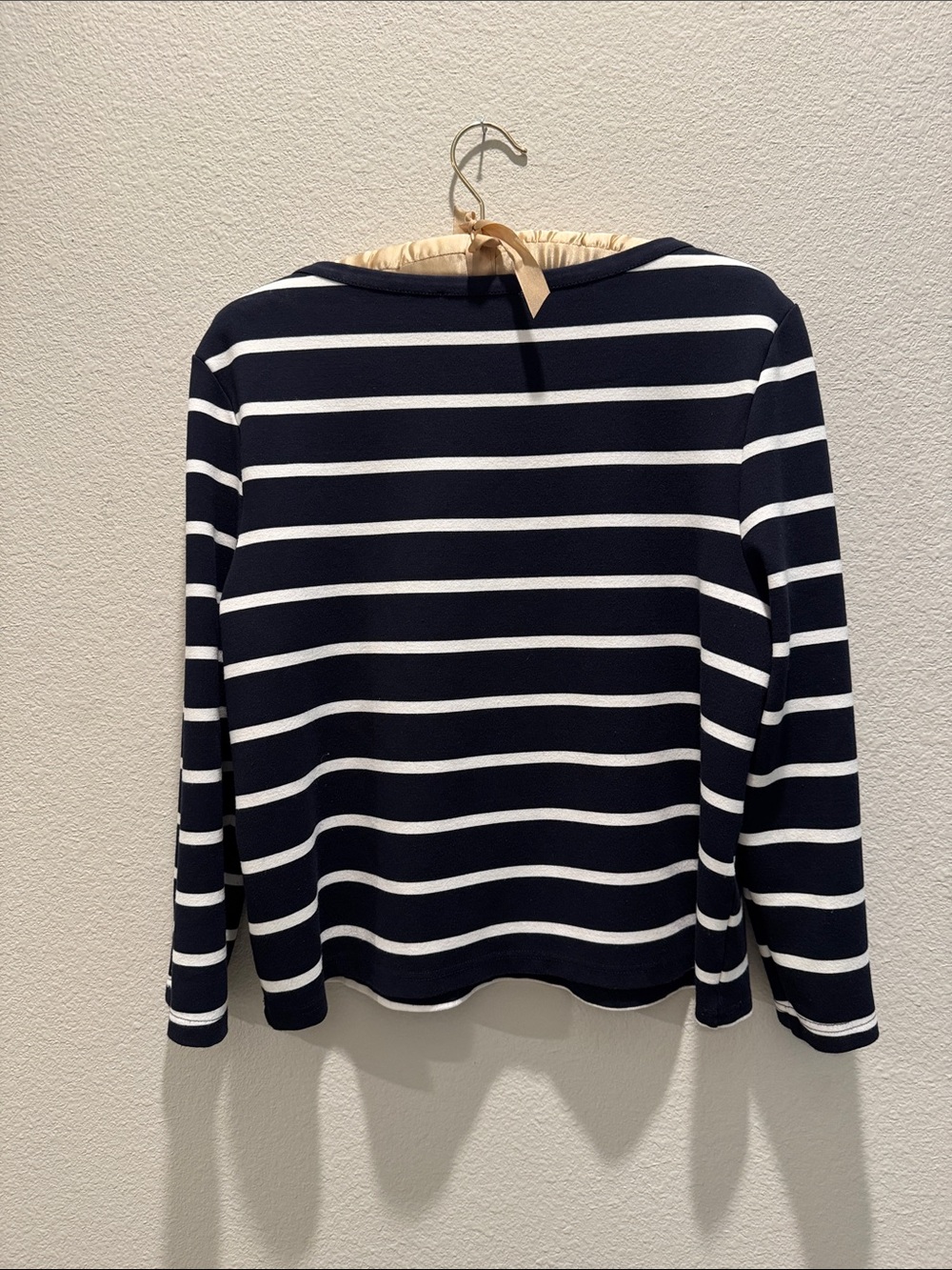 Striped Navy and White Long-Sleeve Top  Haver & Blair. XL London - Picture 4 of 7